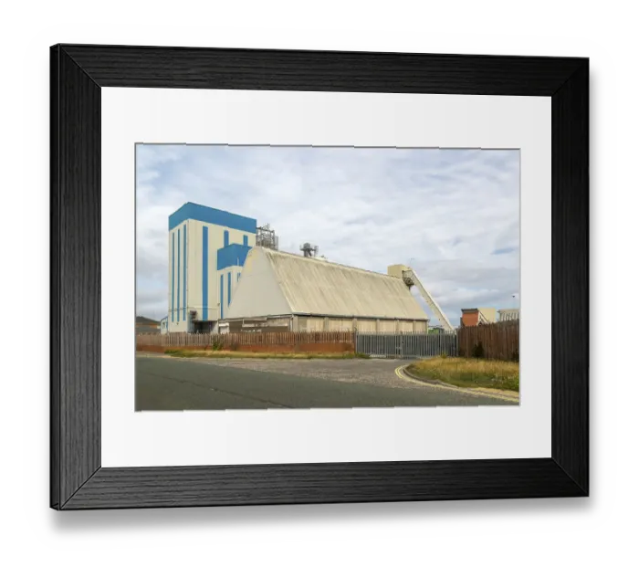 Framed Print : Omya processing manufacturing plant facility