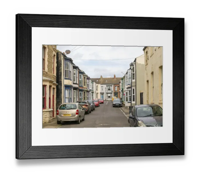 Framed Print : Terraced house with bow windows Framed Print : Terraced house with bow windows