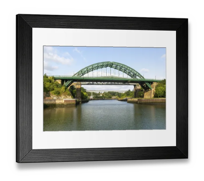 Framed Print : Wearmouth Bridge through arch bridge crossing River Wear