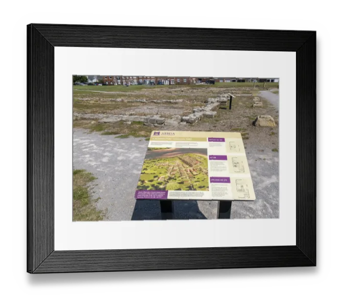 Framed Print : Roman fort of Arbeia, South Shields