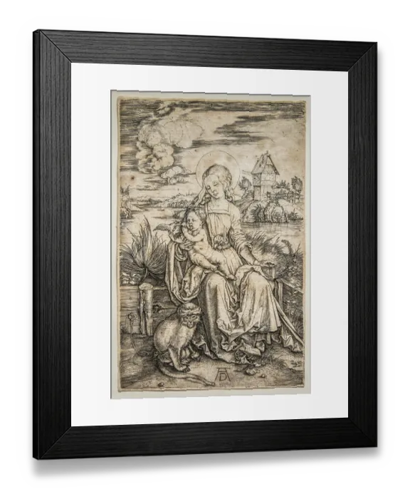 Framed Print : The Virgin with the Child and the Meercat