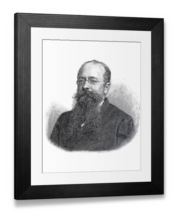 Framed Print : Gustav Unkart (b. 25 July 1842, d)