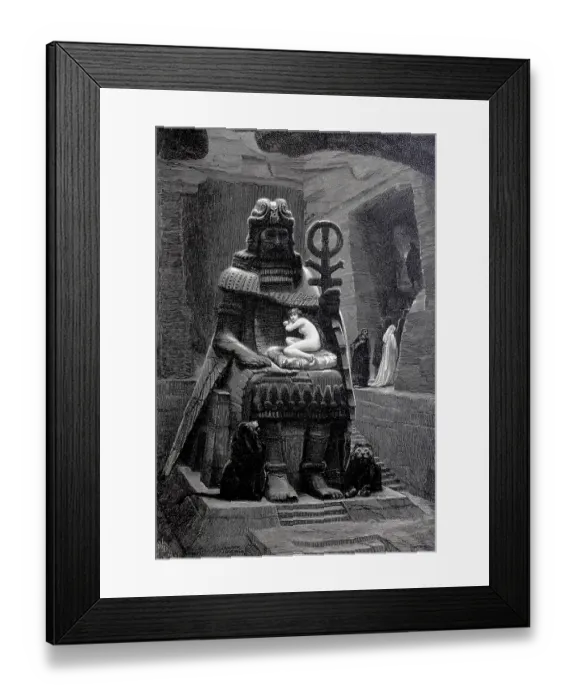 Framed Print : Sacrifice to Baal, the supreme god of the local pantheon