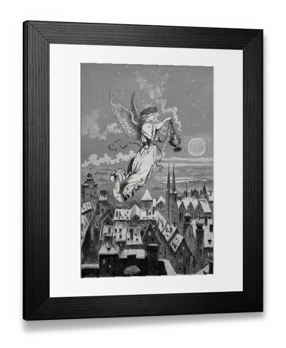 Framed Print : Symbolic photo Christmas, the entry of the Christmas festival