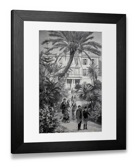 Framed Print : Villa Zirio in San Remo, between 1887 and 1888 the son of the German Emperor