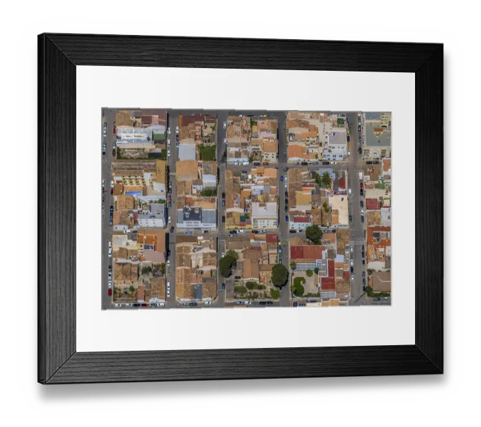 Framed Print : Aerial view, View of the city centre Framed Print : Aerial view, View of the city centre