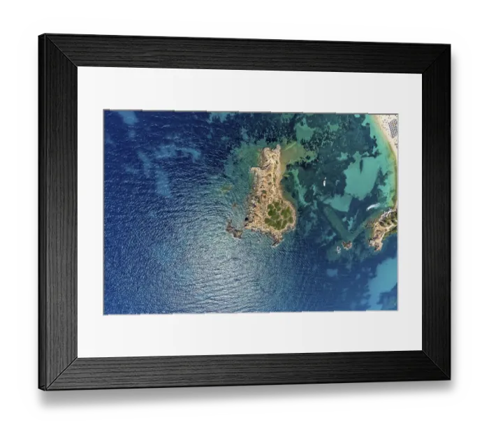 Framed Print : Aerial view, Island illa d'en Sales