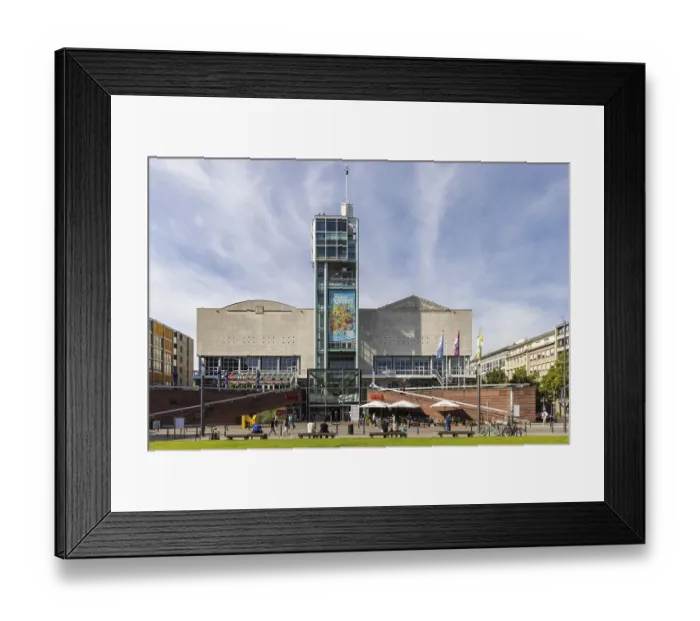 Framed Print : Paradeplatz Mannheim with Stadthaus