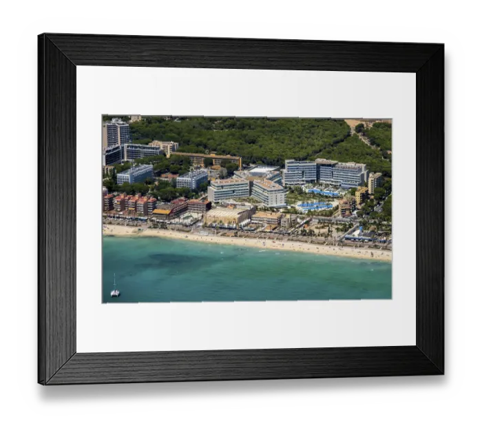 Framed Print : Aerial photo, Arenal beach with Balneario 5
