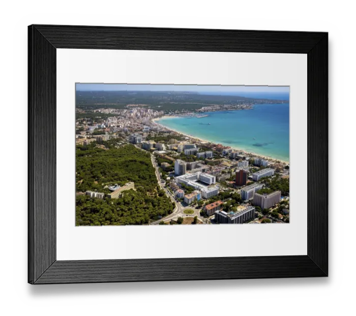 Framed Print : Aerial photo, Arenal beach with Balneario 5
