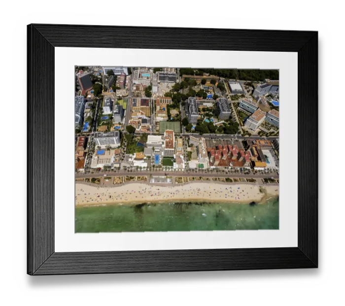 Framed Print : Aerial view, closed big disco mega park Framed Print : Aerial view, closed big disco mega park