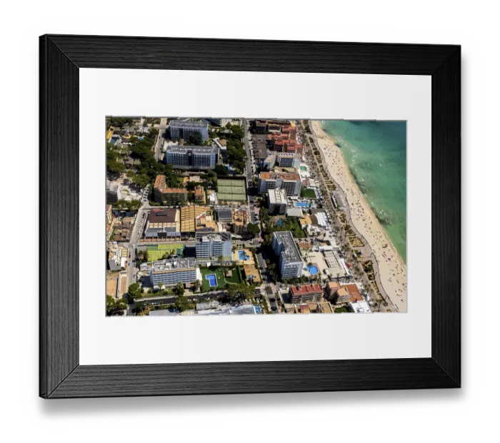 Framed Print : Aerial view, closed big disco mega park