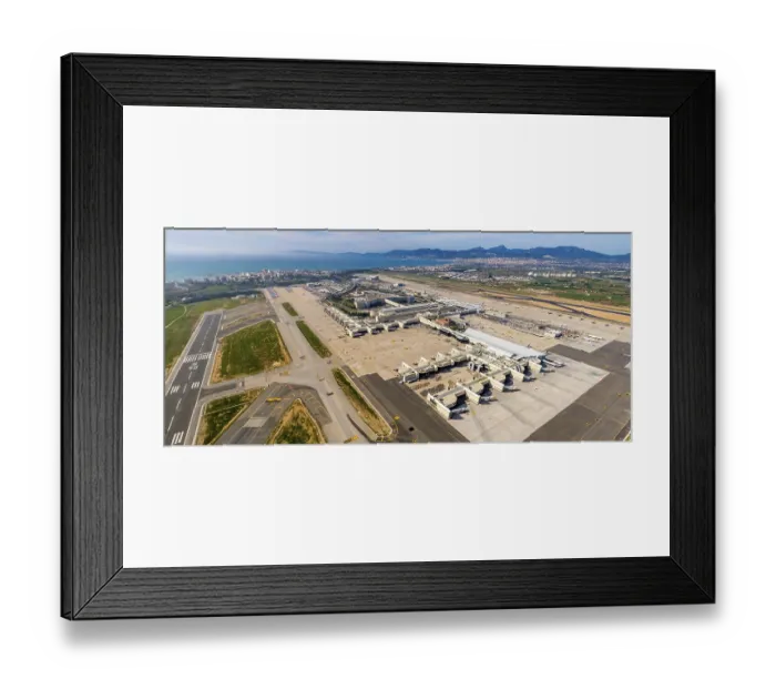 Framed Print : Aerial view, travel restrictions