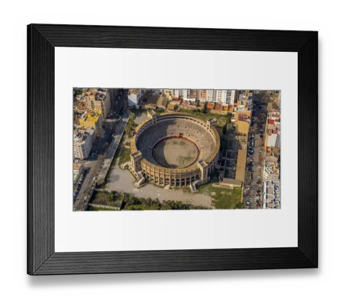 Framed Print : Aerial view, Plaza de toros de Palma