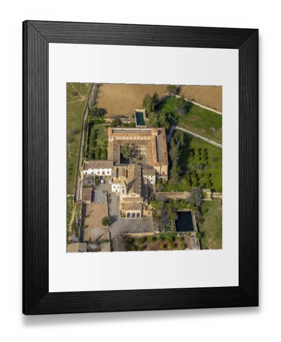 Framed Print : Aerial view, Monastery of Santa Maria de la Real