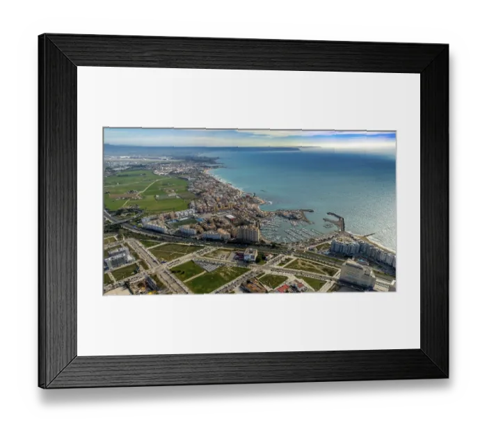 Framed Print : Aerial view, bay and harbour, Puerto de Portixol