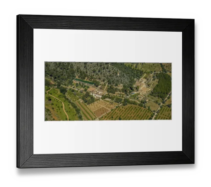 Framed Print : Aerial view, Casa Raixa in Bunola