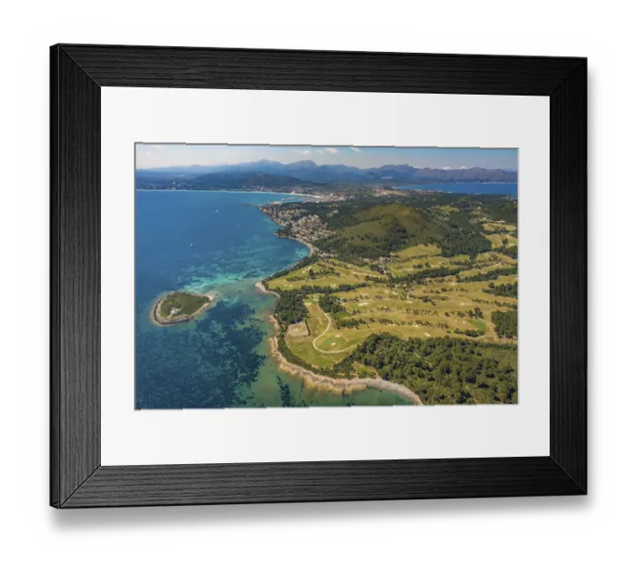 Framed Print : Aerial view, Club de Golf Alcanada Framed Print : Aerial view, Club de Golf Alcanada