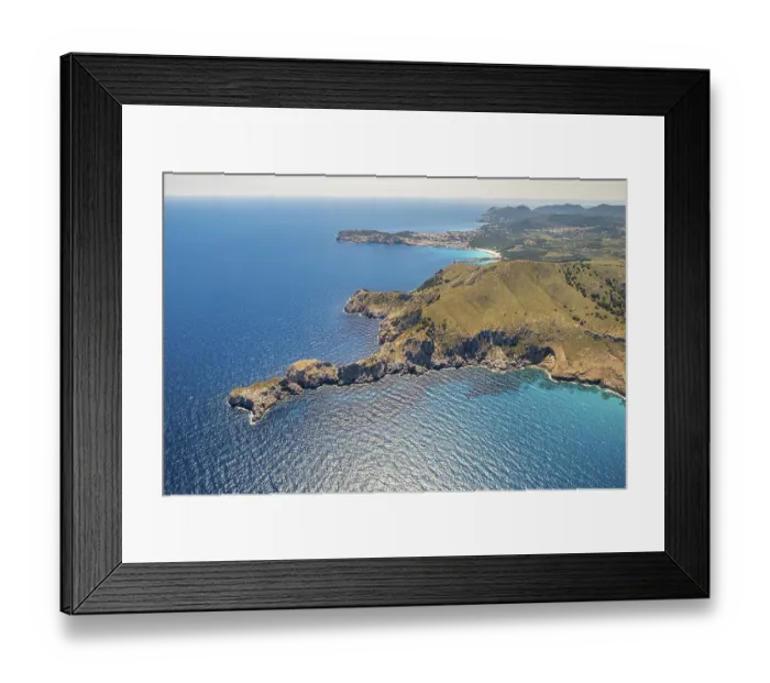 Framed Print : Aerial view, Cap des Freu, Balearic Islands Framed Print : Aerial view, Cap des Freu, Balearic Islands