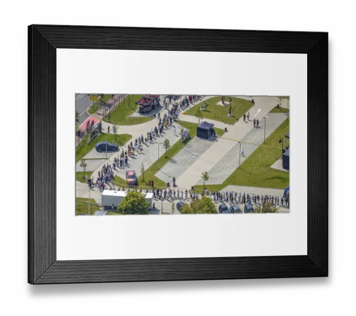 Framed Print : Aerial view Hamm art gallery Mensing