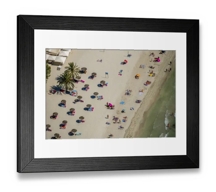 Framed Print : Aerial view, beach and beach life Framed Print : Aerial view, beach and beach life