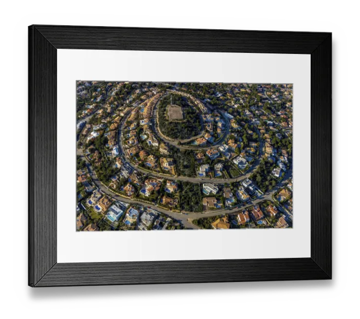Framed Print : Aerial view, view of Santa Ponsa on a hill Framed Print : Aerial view, view of Santa Ponsa on a hill