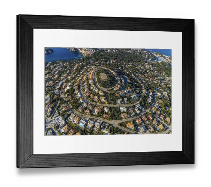 Framed Print : Aerial view, view of Santa Ponsa on a hill Framed Print : Aerial view, view of Santa Ponsa on a hill