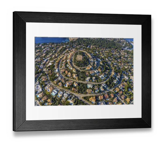 Framed Print : Aerial view, view of Santa Ponsa on a hill Framed Print : Aerial view, view of Santa Ponsa on a hill