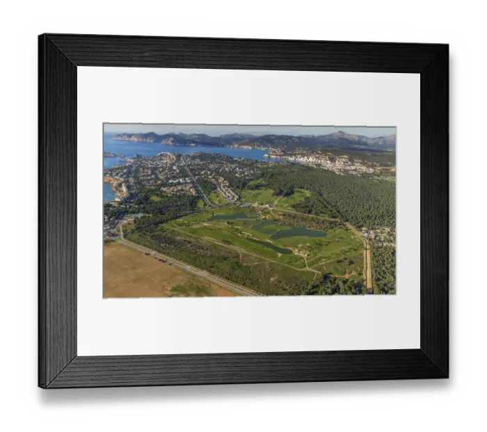 Framed Print : Aerial view, Golf course Santa Ponsa II