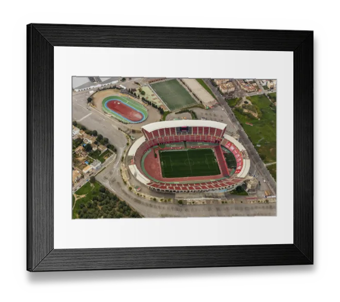 Framed Print : Aerial view, Estadi de Son Moix