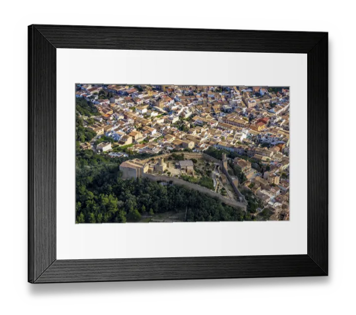 Framed Print : Aerial view, Castell de Capdepera