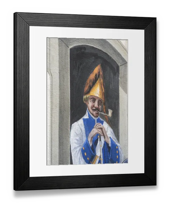 Framed Print : Wall painting on the north gate