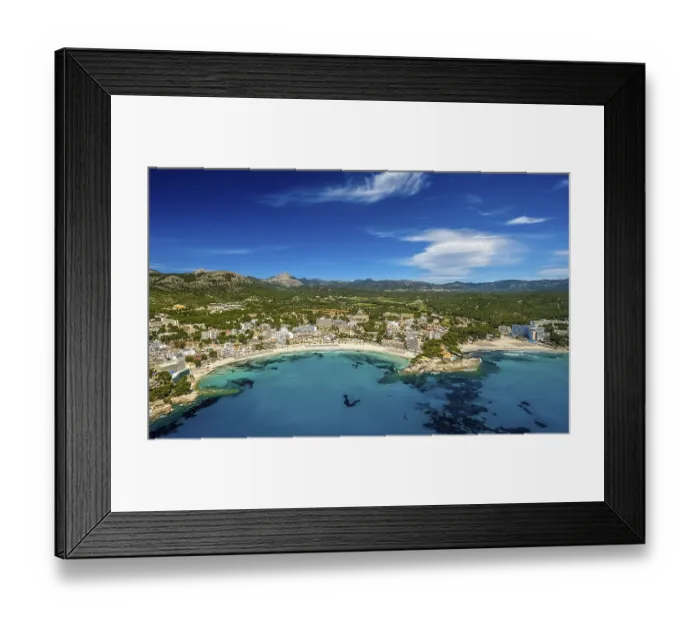 Framed Print : Hotels on the beach, Platja de Palmira