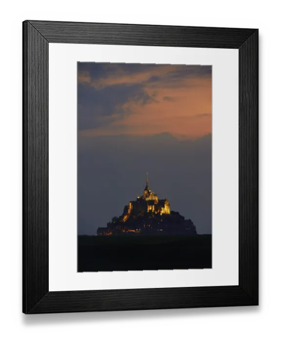 Framed Print : Mont-Saint-Michel at dusk, Benedictine monastery Framed Print : Mont-Saint-Michel at dusk, Benedictine monastery