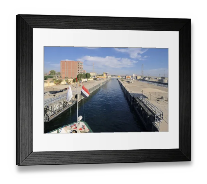Framed Print : Esna ship lock, Esna barrage, Esna, Egypt