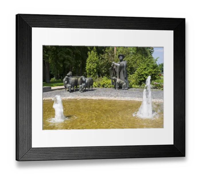 Framed Print : Shepherd's fountain, sculpture