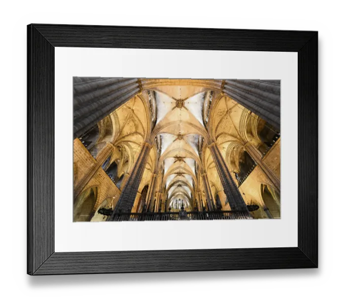 Framed Print : Interior view, La Catedral de la Santa Creu i Santa Eulalia Framed Print : Interior view, La Catedral de la Santa Creu i Santa Eulalia