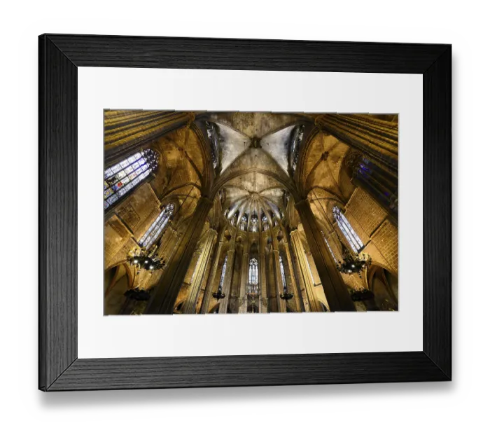Framed Print : Interior view, La Catedral de la Santa Creu i Santa Eulalia Framed Print : Interior view, La Catedral de la Santa Creu i Santa Eulalia