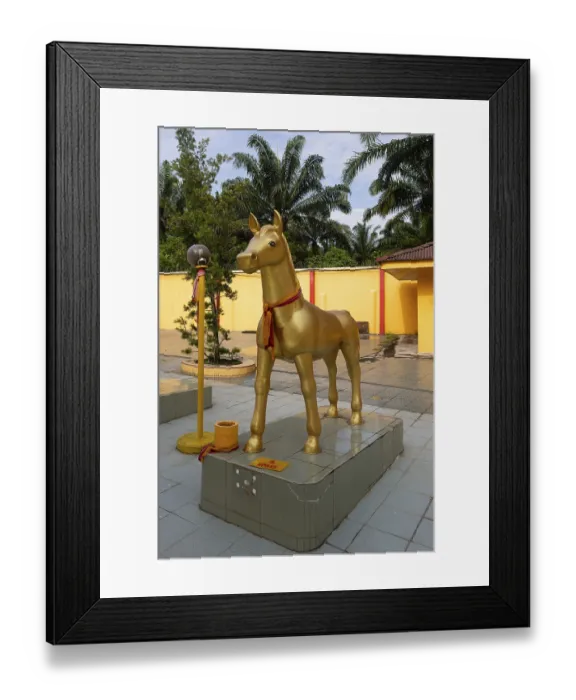 Framed Print : Horse statue, Chinese zodiac animal