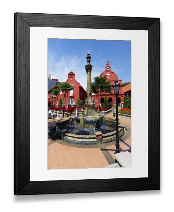 Framed Print : Queen Victoria Fountain and Christ Church