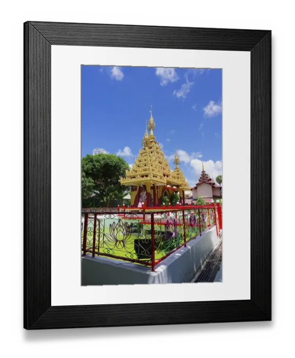 Framed Print : Dhammikarama Burmese Buddhist Temple Framed Print : Dhammikarama Burmese Buddhist Temple