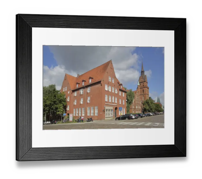 Framed Print : Journeymen's House and Herz Jesu Provost Church