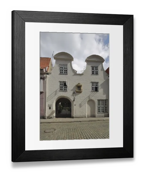 Framed Print : Haus zum Haasenhof with tail gable