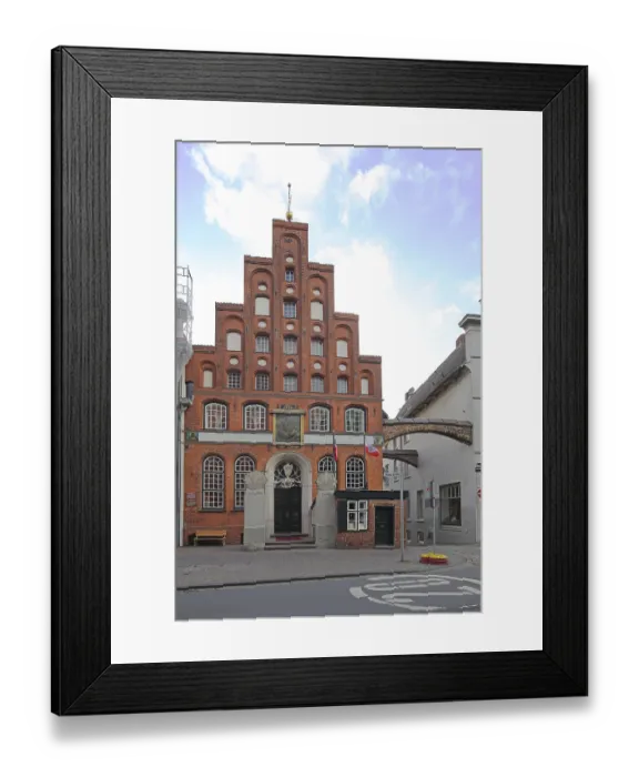 Framed Print : Restaurant Schiffergesellschaft with stepped gable Framed Print : Restaurant Schiffergesellschaft with stepped gable
