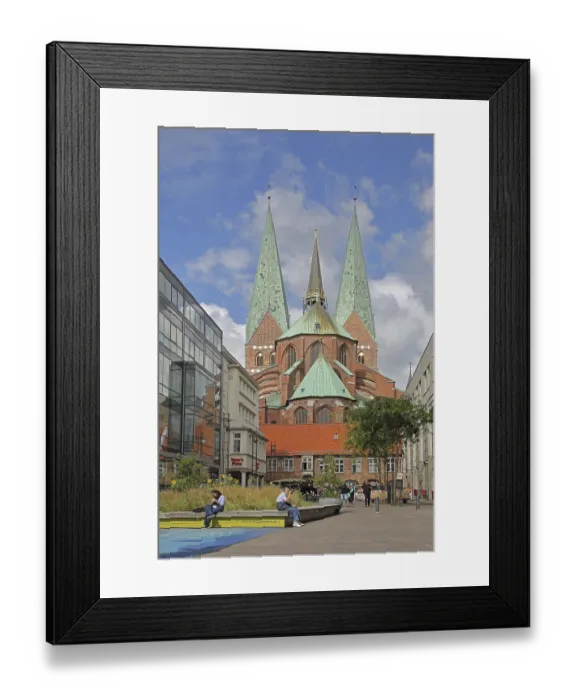 Framed Print : Schrangen and view of St. Mary's Church