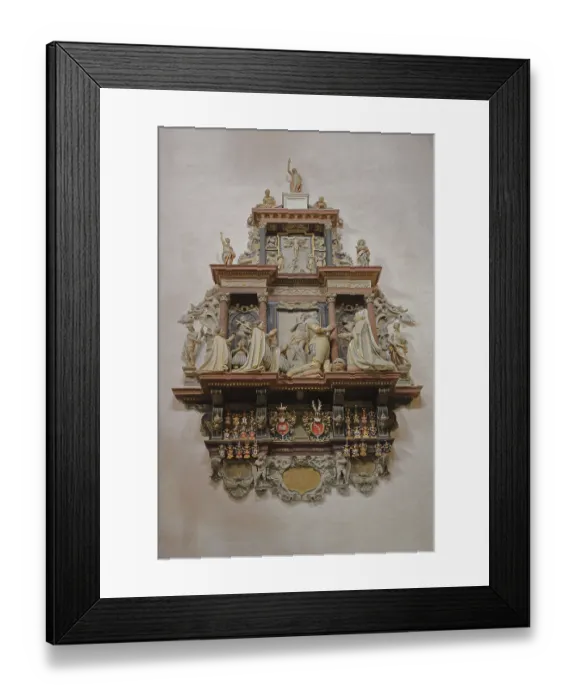 Framed Print : Aisle with monument to Bothmer with figures and decorations