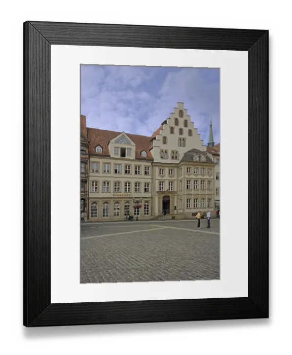 Framed Print : Baroque Luntzelhaus built in 1755 with stepped gable Framed Print : Baroque Luntzelhaus built in 1755 with stepped gable