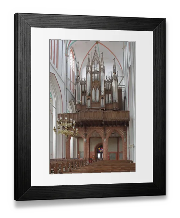 Framed Print : Organ in the Gothic UNESCO Cathedral of St Mary and St John