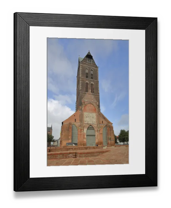 Framed Print : Gothic St Mary's Church tower without nave