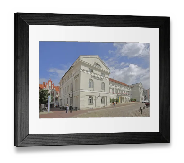 Framed Print : Classicist town hall, white palace